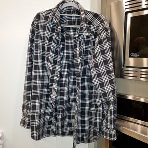 Mens Vintage Source Button Down Flannel Top